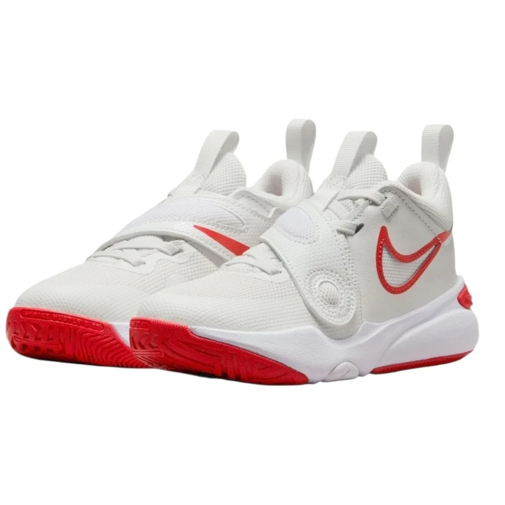 NIKE TEAM HUSTLE D 11 PRESCHOOL SIZE 13C‎ NEW COLOR WHITE RED